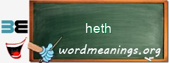 WordMeaning blackboard for heth